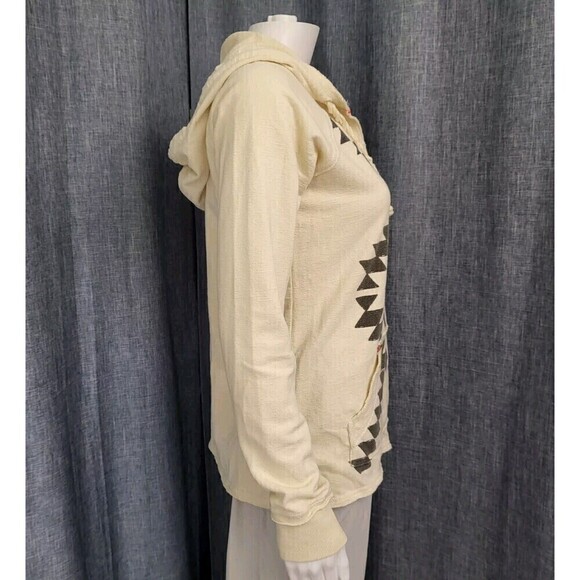 Women’s Hoodie Lightweight Long Sleeve Pullover Off White Size Small - Picture 2 of 10